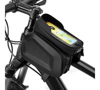 XRPRPX Bolsa de Móvil para Cuadro de Bicicleta Impermeable Bolsa de Porta Móvil para Bicicleta con 3 Bolsillos de Cremallera Bolsa de Herramientas para Bicicleta para Llaves Billetera Reloj Gafas