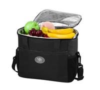 XRPRPX Bolsa Térmica Porta Alimento de 16L, Bolsas Térmica Porta Comida para Trabajo Picnic Viaje Nevera de Tela Oxford Impermeable con Forro de Papel de Aluminio con Asas y Correa de Hombro