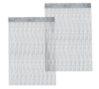 XRPRPX Cortinas de Puerta de Cocina, 2 Cortinas de Tiras para Puerta de 90 x 200 cm Cortina Decorativa Plateada Brillante Cortinas de Hilos para Puerta y Ventana para Balcón Habitación