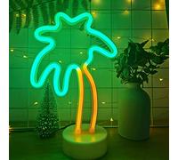 XRR Luz de Neón Árbol de Coco, Señal Luminosa LED para Noche, USB o Pilas, Iluminación Nocturna para Navidad, Fiesta, Bar, Decoración de Boda