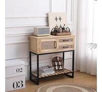XRRJFYH Consola Recibidor con Almacenaje, Mueble Recibidor Madera, Consola Entrada con Cajones, Console Table(Natural,80x35cm/31.5x14in)