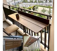XRRJFYH Mesa Balcon Plegable Pared Mesa Plegable Balcon Colgante Mesa con Barandilla Mesa de Bar, Altura Regulable en 5 Niveles(80cm/31in)