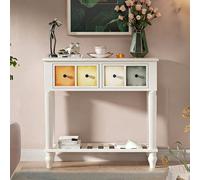 XRRJFYH Mesa Consola con Cajones, Mueble Recibidor Madera, Consola Entrada con Almacenaje, Console Table(80.5x30x80cm/31.5x12x31.5in)