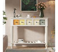 XRRJFYH Mesa Consola con Cajones, Mueble Recibidor Madera, Consola Entrada con Almacenaje, Console Table(100x30x90cm/39.5x12x35.5in)
