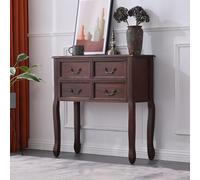 XRRJFYH Mesa Consola Madera, Consola Recibidor, Consola Entrada con Cajones, Console Table con Almacenaje(Brown,80x32cm/31.5x12.5in)
