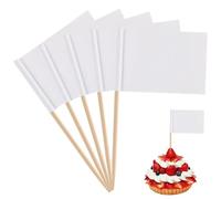 Xrten 100 Piezas Banderas de Palillos, Decoración de Cupcakes, Banderas de Aperitivos, Etiquetas de Alimentos para Bufé, Marcadores de Queso, para Cócteles, Frutas, Comida de Fiesta