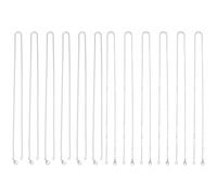 Xrten 12 Piezas Collares de Cadena de Cable de Enlace Plateado, Collares de Cadena de Cable Cadenas de Cable de Acero Cadena de Joyería, sin Colgante, Fabricación de Joyas