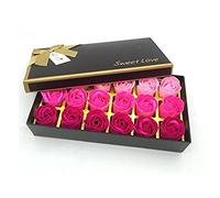 Xrten 18 Pcs Rosas de Jabón Flor con Caja de Regalo Regalo Práctico para el Regalos de Boda, Día de San Valentín, Cumpleaños Regalo ect