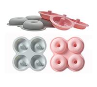 Xrten 2 Pcs Molde para Donut de Silicona, Moldes Silicona Reposteria, Molde para Pasteles, para Hornear, para Donut, Galletas, Bagels, Muffins