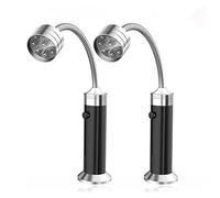 Xrten 2 Pcs Parrilla LED Luces con Base magnética y Flexible Cuello 360 ° Rotación para barbacoa, camping, fiesta, leer, BBQ ect