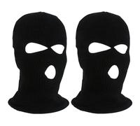 Xrten 2 Piezas Máscaras a Prueba de Viento, Pasamontañas de 3 Agujeros, Pasamontañas de Esquí, Balaclava Moto, para Actividades al Aire Libre, Ciclismo, Protección UV (Talla Única)