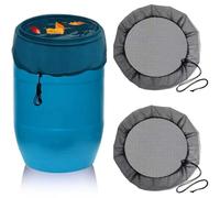 Xrten 2 Piezas Red para Depósito de Agua de Lluvia, Red Protectora para Barril de Lluvia, Malla para Barriles de Lluvia con Cuerda de Tracción, para Protección contra Hojas y Mosquitos