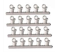 Xrten 20 Pcs Clips de acero inoxidable Pinzas de metal para fotos papel ropa bolsas cocina oficina ect