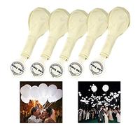Xrten 25 Pcs Globos Luminosos LED, Globos con Luz LED, Luces para Globos LED, Globos Led luz para Decoración Fiesta Cumpleaños, Boda, Halloween, Navidad ect (Blanco)