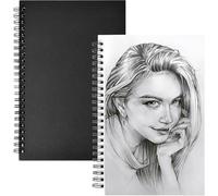 Xrten 2PCS Cuaderno de Dibujo, Bloc de Dibujo A5, Cuaderno de Bocetos de Arte Libro de Bocetos Encuadernado en Espiral, Papel de Escritura Cuaderno de Dibujo Notas para Niños, Adulto