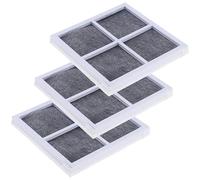 Xrten 3 Piezas Filtro de Aire de Repuesto, Filtro de Aire del Refrigerador, Filtro de Aire de Carbón Activado Accesorios Purificadores, Elemento Filtrante de Activado para Refrigerador
