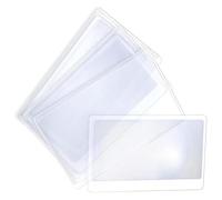 Xrten 3 Piezas Lupa de Bolsillo, 3X Fresnel de Aumento Lente de Lupa de Lectura, Ayuda de Lectura Lupas de Tamaño de Tarjeta de Crédito para Lectura Mapa Libro, Letra Pequeña