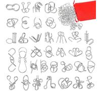Xrten 36 Piezas Rompecabezas de Metal, Rompecabezas Brain Teaser Puzzle, Juguetes Mágicos de Alambre de Metal Set, IQ Inteligencia Juguete Educativo, para Adultos y Niños