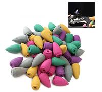 Xrten 50 Pcs Incienso Reflujo Cono Natural para Ayuda a la Relajación y la Meditación