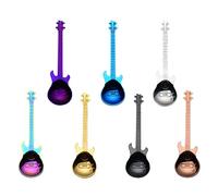 Xrten 7 Pcs Cucharas de Café de Acero Inoxidable, Cucharitas de Café de Guitarra, Juego De Cucharas De Té para Agitar, Mezclar, AzúCar, Postre, Mermelada, Helado, Batidos ect