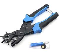 Xrten Alicate Sacabocados para Cinturones y Cuero, Cinturón Agujero Perforadora Alicate Sacabocados para Cuero de 6 Tamaños, Punzones de Agujero para Cinturones Monederos Correas De Reloj Bolso