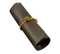 Xrten Bolsa de Rollo de Piel de Cuero PU Portátil con 5 Compartimentos para Cuchillo de Talla, Cinceles Herramientas ect