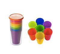Xrten Candy Color - Juego de vasos de plástico reutilizables para bebidas de viaje (paquete de 8)