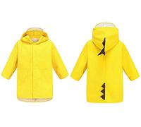 Xrten Chubasquero Poncho Impermeable, Capa de Lluvia de Dibujos Animados para niñas niños, Amarillo, Talla L