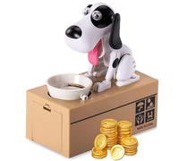 Xrten Hucha Perro Come Monedas, Electrónica Divertida para Niños, Juguete de Perro Hambriento Comiendo y Robando Dinero