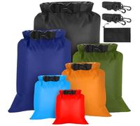 Xrten Juego de 6 bolsas secas, bolsas impermeables, sacos secos ligeros para navegación, camping, viajes, mochileros (multicolor)