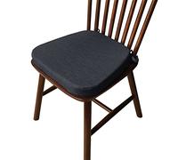 XRuixiEr Cojines De Asiento,Esponja Rellena Sillas Cojín De Asiento Non Slip Respaldo De Goma Espesar Cojín Asiento con Correas para Home Office Outdoor-Gris 40x38x33cm / Grosor:5cm
