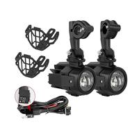 XRUKGUO Faro LED Para Motocicleta 2X Luz LED Antiniebla Para Motocicleta Para R1200GS Para F800GS Focos Para Faro Adicional Universal Para Correr(A set Relay)