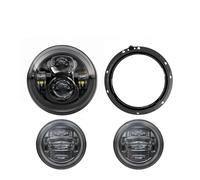 XRUKGUO Faro LED Para Motocicleta Faro Delantero LED E24 DOT 7 "para V-star Para Drag Star 650 1100 Para Road 1600 1700 Para Royal 1300 45" Luces Antiniebla Que Pasan(Set 70 Black)