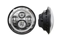 XRUKGUO Faro LED Para Motocicleta Faro Delantero LED E24 DOT 7 "para V-star Para Drag Star 650 1100 Para Road 1600 1700 Para Royal 1300 45" Luces Antiniebla Que Pasan(Type 81 Chrome)