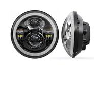 XRUKGUO Faro LED Para Motocicleta Faro Delantero LED E24 DOT 7 "para V-star Para Drag Star 650 1100 Para Road 1600 1700 Para Royal 1300 45" Luces Antiniebla Que Pasan(Type 71 Black)