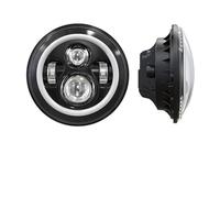 XRUKGUO Faro LED Para Motocicleta Faro Delantero LED E24 DOT 7 "para V-star Para Drag Star 650 1100 Para Road 1600 1700 Para Royal 1300 45" Luces Antiniebla Que Pasan(Type 81 Black)