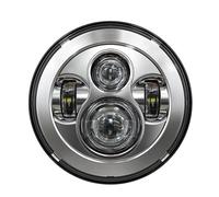 XRUKGUO Faro LED Para Motocicleta Faro Delantero LED E24 DOT 7 "para V-star Para Drag Star 650 1100 Para Road 1600 1700 Para Royal 1300 45" Luces Antiniebla Que Pasan(Type 80 Chrome)