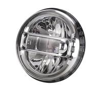 XRUKGUO Faro LED Para Motocicleta Proyector De Faro Led Para Motocicleta Universal 575/7 Pulgadas Y 90W Para Turismo Softail Heritage Street Glide Road King(7 inch Silver)
