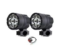 XRUKGUO Faros Delanteros Led Adicionales Motocicleta Focos Auxiliares Redondos Altos/bajos/estroboscópicos 12-80V Luces Antiniebla Para ATV Motocicleta Faro(2PCS only Lamp)
