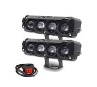 XRUKGUO Foco Para Camión Para ATV Lámpara Led Moto Proyector 4 Lentes Luz Trabajo Para Coche Luces Antiniebla LED Para Motocicleta Motocicleta Faro(4Eye-Switch-2PCS)