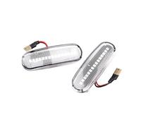 XRUKGUO Indicadores De Espejos Luz De Posición Lateral LED Dinámica Secuencial Para Lancia Para LMusa (350) 2005 2006 2007 2008 2009 2010 2011 2012(Dynamic Smoked Black)