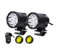 XRUKGUO Luces LED Para Motocicleta Focos Delanteros Redondos 12-80V 9 Chips Niebla Auxiliar Alta/baja/estroboscópica Motocicleta Faro(2pcs A)