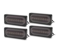 XRUKGUO Luz Trasera LED 3 En 1, Cuadrada, Intermitente Freno, Roja Y Amarilla, DRL, Advertencia Marcha Y Parada Para Coche, Camión, Remolque, 12V/24V Trasera Recuperación Luces