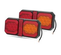 XRUKGUO Luz Trasera LED Cuadrada Para Camión, 12V/24V, Luz De Giro, Advertencia Freno Parada Trasera, DRL Para Furgoneta, Camioneta, Autobús Trasera Recuperación Luces