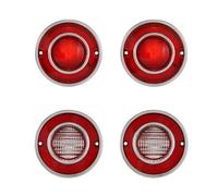 XRUKGUO Para Chevrolet Para Corvette Para C3 1975-1979, Cubierta De Lente De Luz De Reproducción De Luces Traseras De Marcha Atrás 4 Piezas (sin Bombilla) Trasera Recuperación Luces