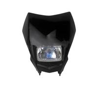 XRUKGUO Para CRF 150 230 250 450 R/F/X/L WR250 WR450 YZ F Universal Doble Luz Deportes Lámpara Frontal Para Correr Máscara Cabeza Carreras Motocicleta Faro(Negro)