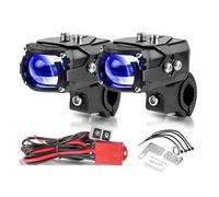 XRUKGUO Para Motos Coches Camiones Para SUV Para UTV Para ATV Foco LED 100W Motocicleta Indicador Señal Antiniebla Luz Parpadeante 10000LM 12V/24V Motocicleta Faro(2pieces 100w Light)