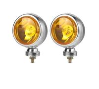 XRUKGUO Para Sportster Para Chopper 3,5 Pulgadas Redondo Retro Motocicleta Luces Antiniebla Delanteras Auxiliares Amarillo Vintage Faro Lámpara Motocicleta Faro(2pcs yellow lens)
