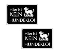 XRVRILE 2 carteles con texto en alemán "Hier ist kein Hundeklo schild 30x20cm Gebürstete Aluminiumumoberfläche Wetterfeste Hinweisschild Hinweis schild Dekoration Türschild Garten Terrasse Hunde