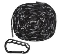 XRVRILE 2 pares de cordones encerados para hockey sobre hielo y un calzador de zapatos, cordones negros profesionales extremadamente resistentes a desgarros para patines en línea, patines en línea